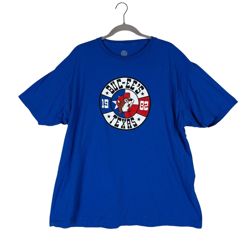 Buc-ee's Shirt Mens 2XL Blue 1982‎ Texas Circle Beaver Logo Graphic Tee